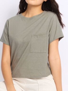 Shelbie Triblend Jersey Pocket Tee